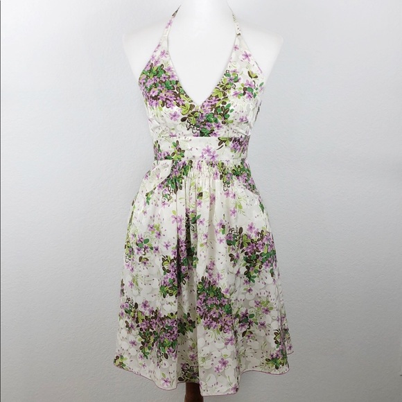 Anna Sui Dresses & Skirts - Anna Sui For Anthropologie Floral Halter Dress